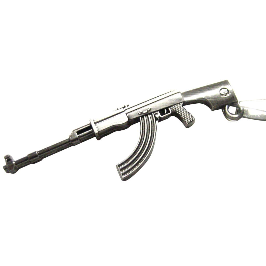 Ak47 Rifle Pendant Chain Unisex Necklace